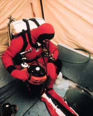 Image of diver in dry suit