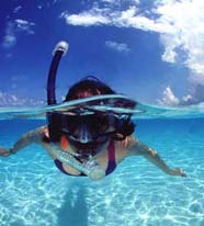 Image of swimmer using snorkel